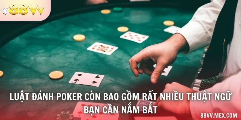 Luật đánh poker còn bao gồm rất nhiều thuật ngữ bạn cần nắm bắt